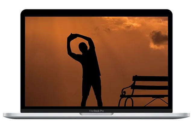 Website-Entwurf für eine Praxis auf einem Laptop